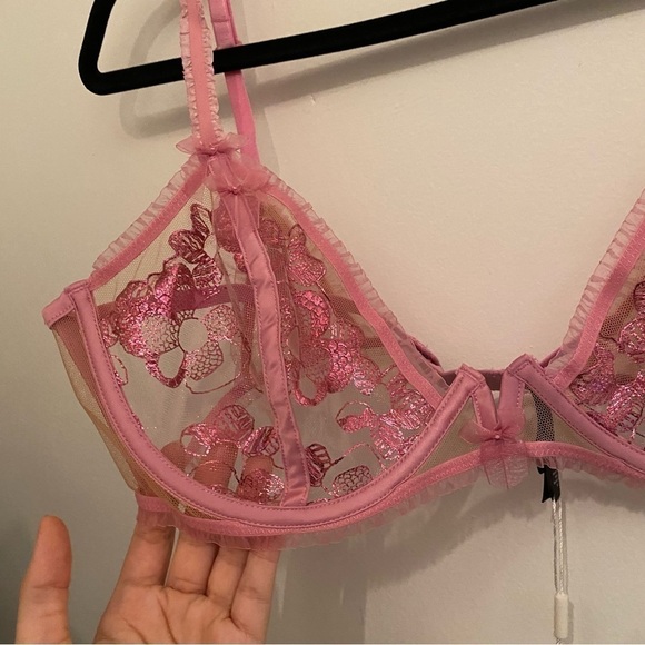 NWT 🆕 For love & Lemons Grace Underwire Bra • Pink • XL - Picture 5 of 8